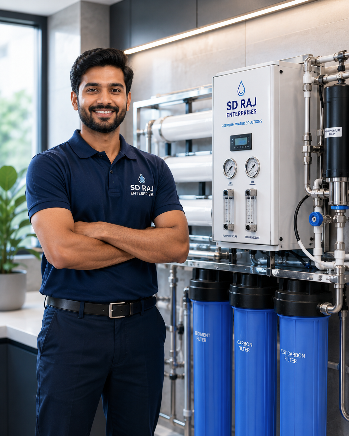 Professional Technician Servicing RO