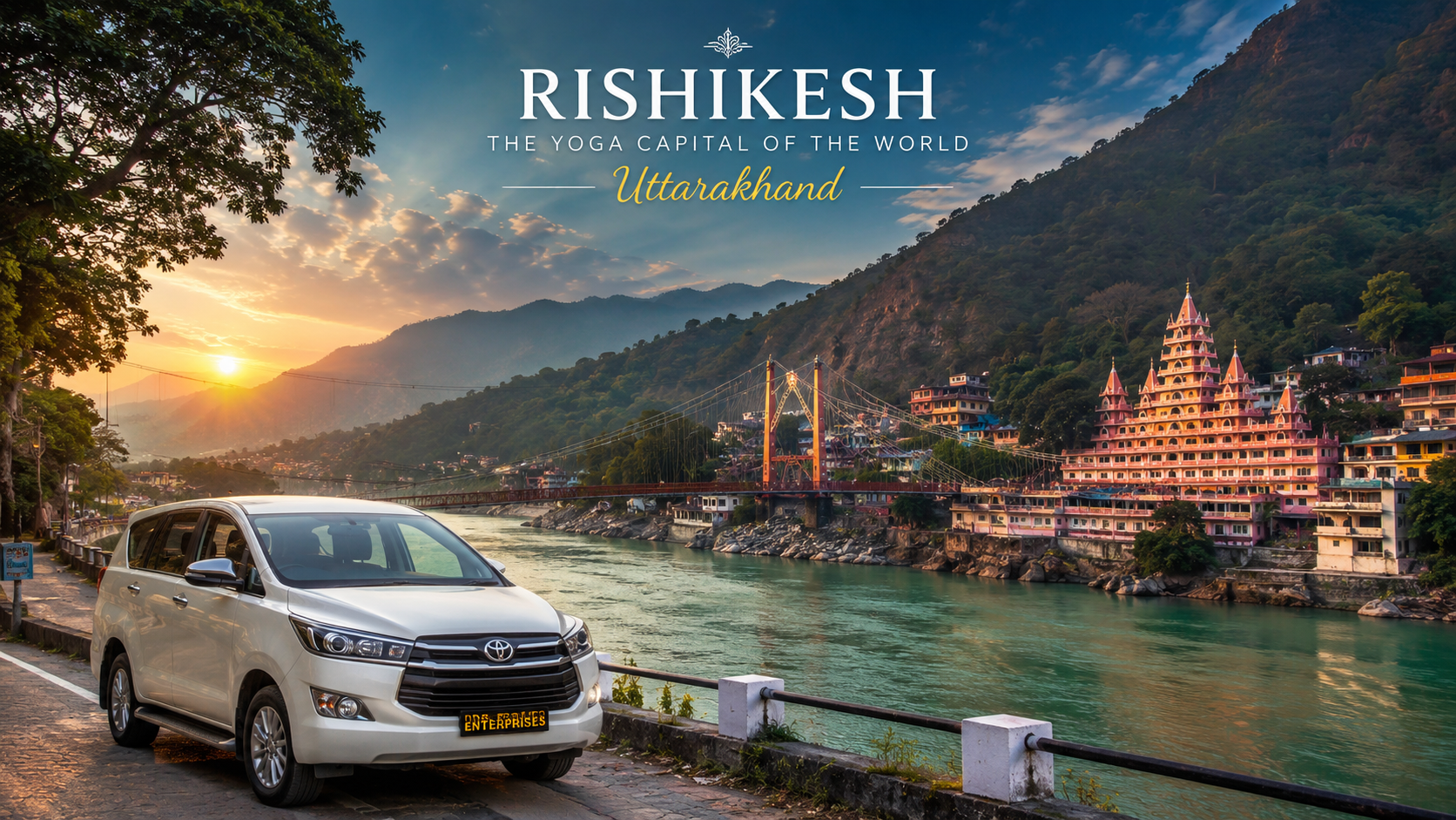 Uttarakhand Landscape Mountain Road Taxi
